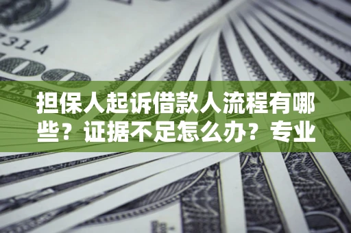 济南担保人起诉借款人流程有哪些？证据不足怎么办？专业律师解答