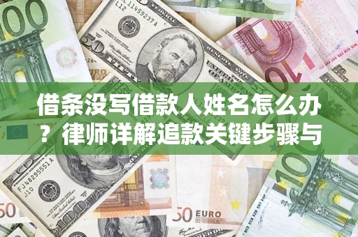 济南借条没写借款人姓名怎么办？律师详解追款关键步骤与证据链构建